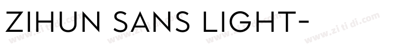 Zihun Sans Light字体转换